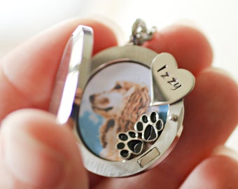 Dog Loss Keepsake for Fur or Ashes, Pet Hair Memorial Locket, Dog Hair Memorial, Pet Memorial Gift, Pet Fur Keepsake, Pet Ashes Necklace Urn