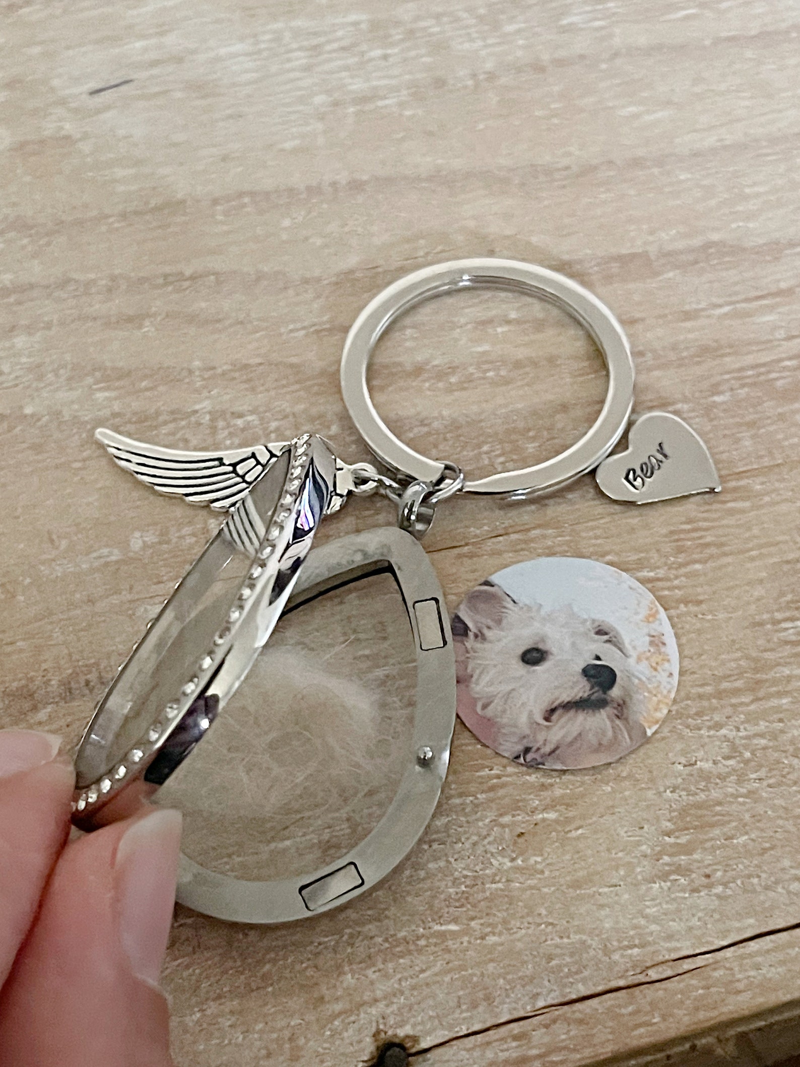 Dog Hair Memorial Keychain Pet Hair Locket Pet Locket Etsy UK