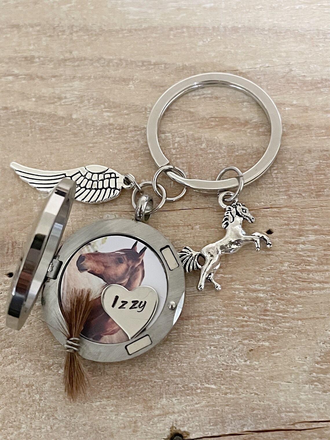 Horse Hair Keepsake Horse Hair Keychain Horse Memorial Gift Etsy