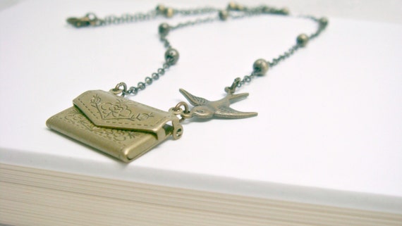 Love Letter Necklace Envelope Necklace 