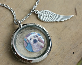 Personalized Dog Pet Loss,Memorial Jewelry Dog Memorial Fur Baby Pet Fur Memorial Pet Hair Memorial Pet Memorial Necklace