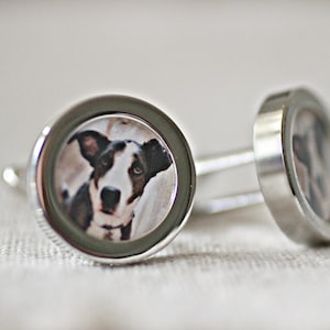 Dog cufflinks, Wedding Cufflinks, Groom Gifts from the Bride, Personalized Cufflinks, Pet Cufflinks, Photo Cufflinks, Custom Cuff links