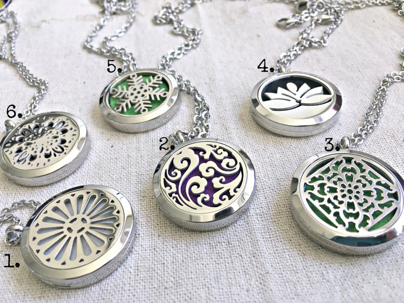 Essential Oil Diffuser Necklace, Aromatherapy Necklace, Essential Oil Necklace, Scent Locket, Oil Diffuser Locket, Essential Oil Jewelry image 1