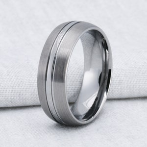 8MM Tungsten Carbide Classic Dome Comfort Fit Wedding Band Ring