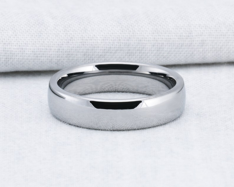 Tungsten Carbide 6mm Classic Dome Comfort Fit Wedding Band Ring