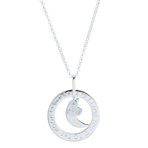 Love You to the Moon and Back Necklace // Gift for Her // Crescent Moon Necklace // Mother Daughter Jewelry // Anniversary Gift