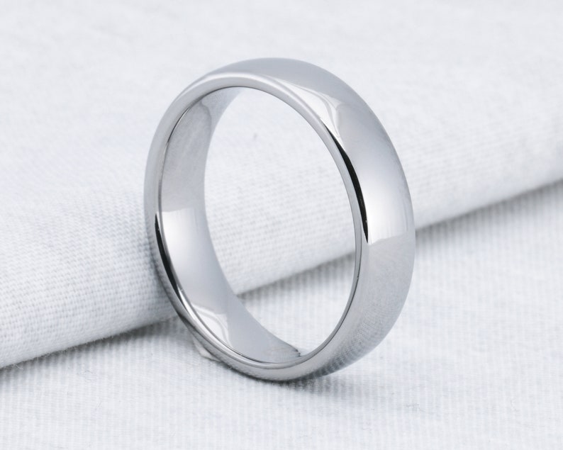 Tungsten Carbide 6mm Classic Dome Comfort Fit Wedding Band Ring