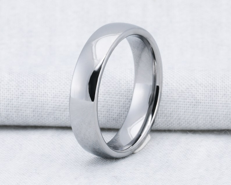 Tungsten Carbide 6mm Classic Dome Comfort Fit Wedding Band Ring