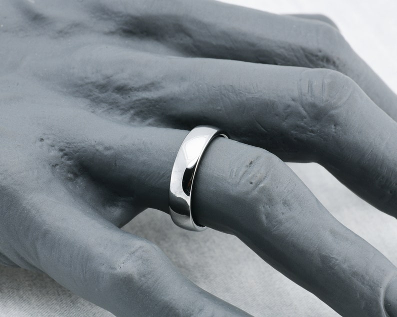 Tungsten Carbide 6mm Classic Dome Comfort Fit Wedding Band Ring
