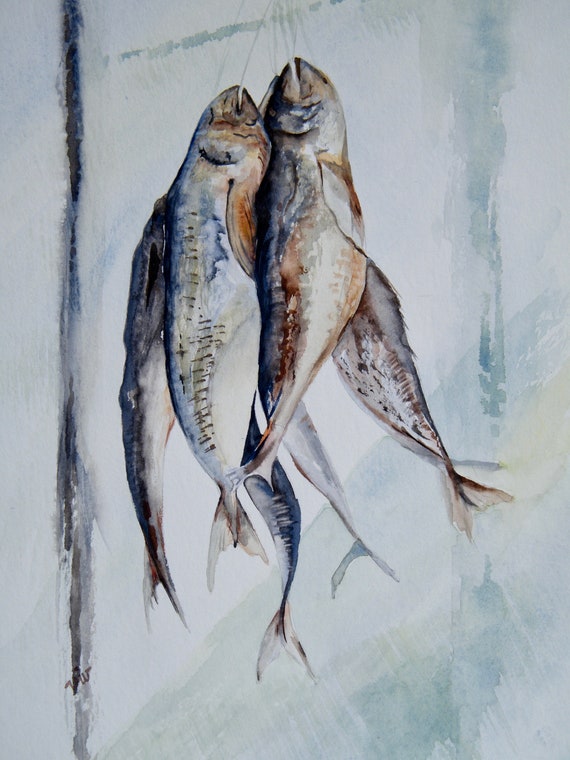 Fish Drawing Original Art Size A4