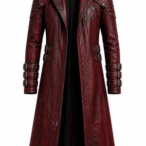Devil Hunter DMC 5 Inspired Burgundy Trench Coat