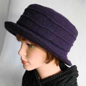 Bucket Wool Hat purple for Woman in your size