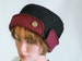 PillBox  Hat - Black - Handmade from Boil Wool  