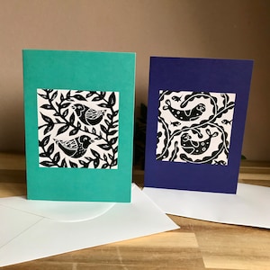 Cartes de voeux sceau ou oiseau