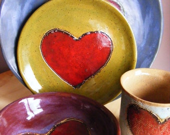 Heart place setting (made to order)