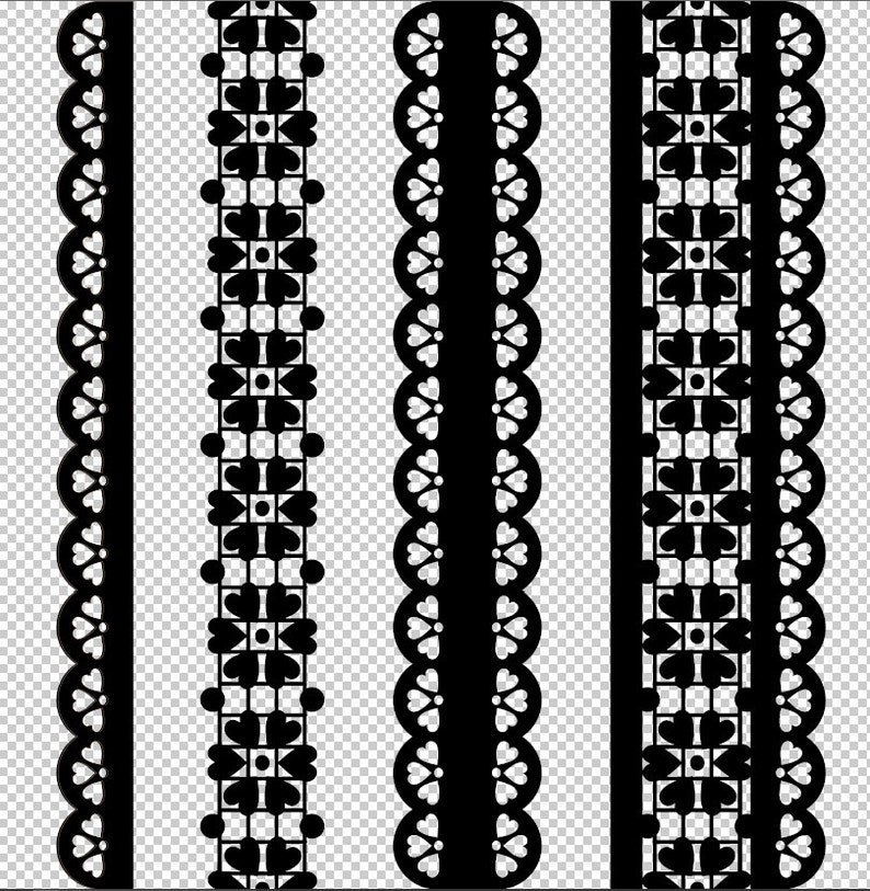 Digital Lace for Scrapbooking. Decorative Strips & Borders. Etsy
