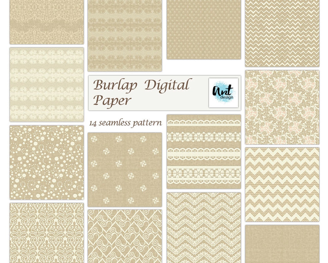 Romantic Rustic Digital Scrapbooking Paper Pack. Scrapbook Etsy