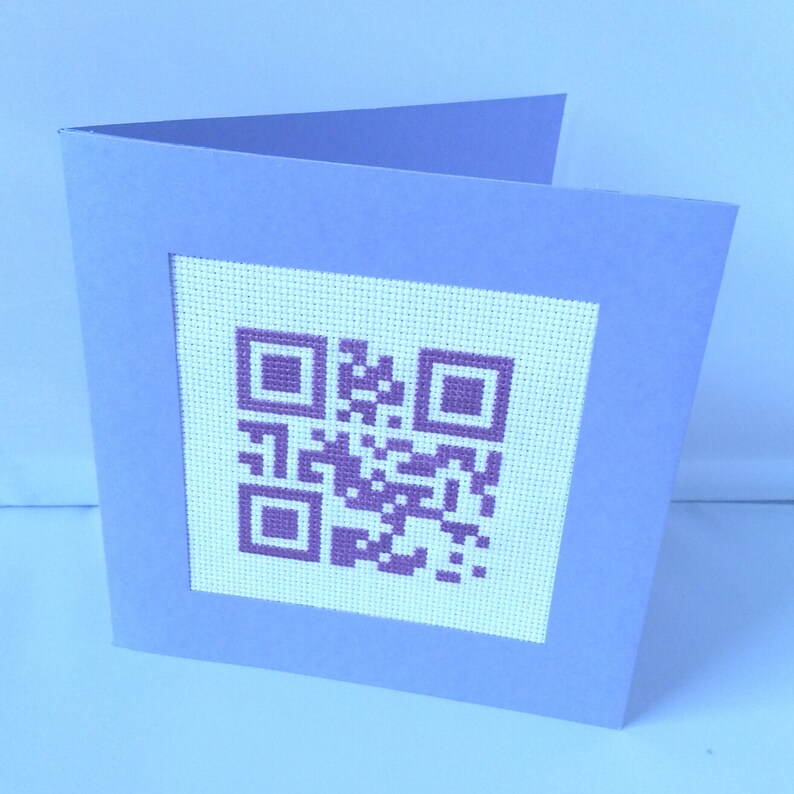 Happy Birthday QR Code PDF Cross Stitch Chart Etsy