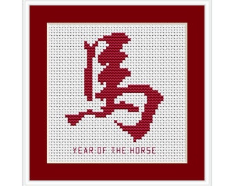 Year of the Horse, Chinese Zodiac Cross Stitch Chart