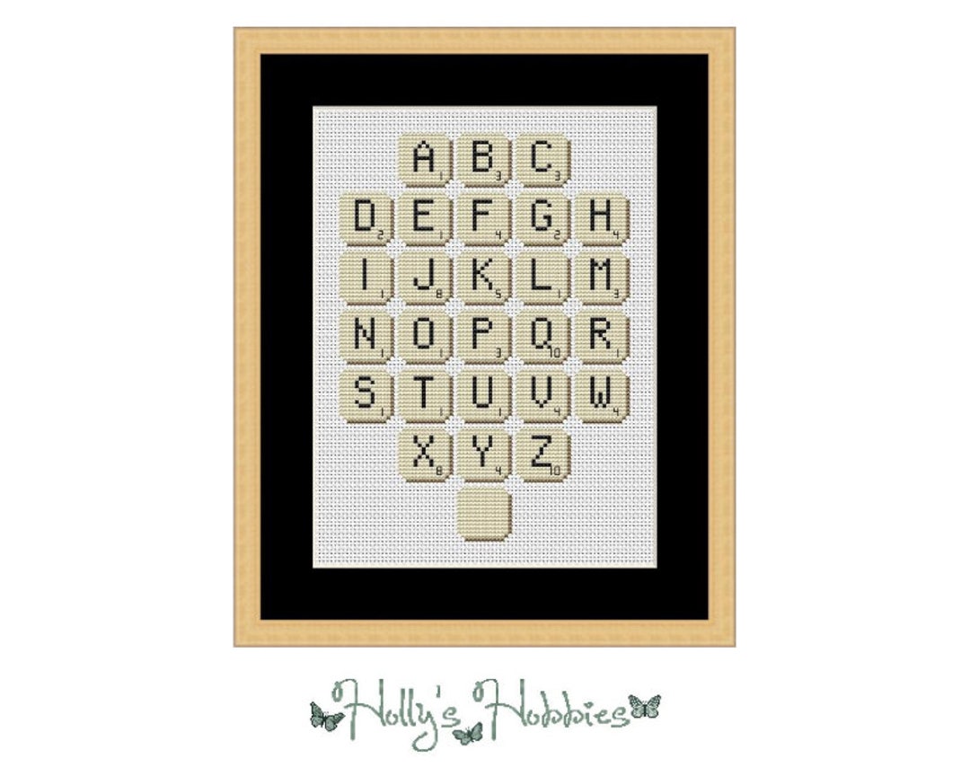 Scrapbooking Alphabet Embellishments Square Scrabble Tile Style