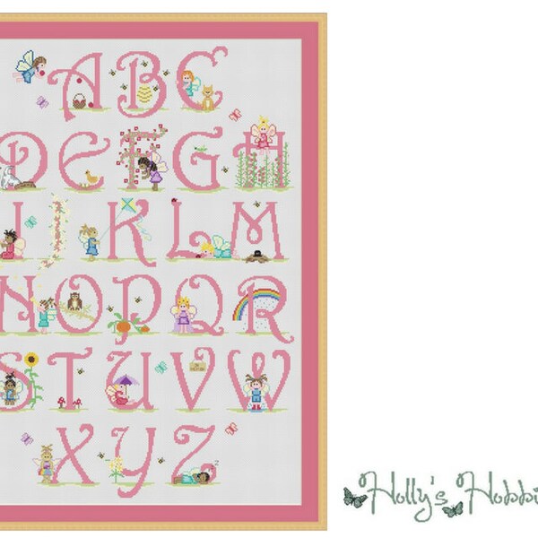 Fairy Alphabet - Cross Stitch Chart