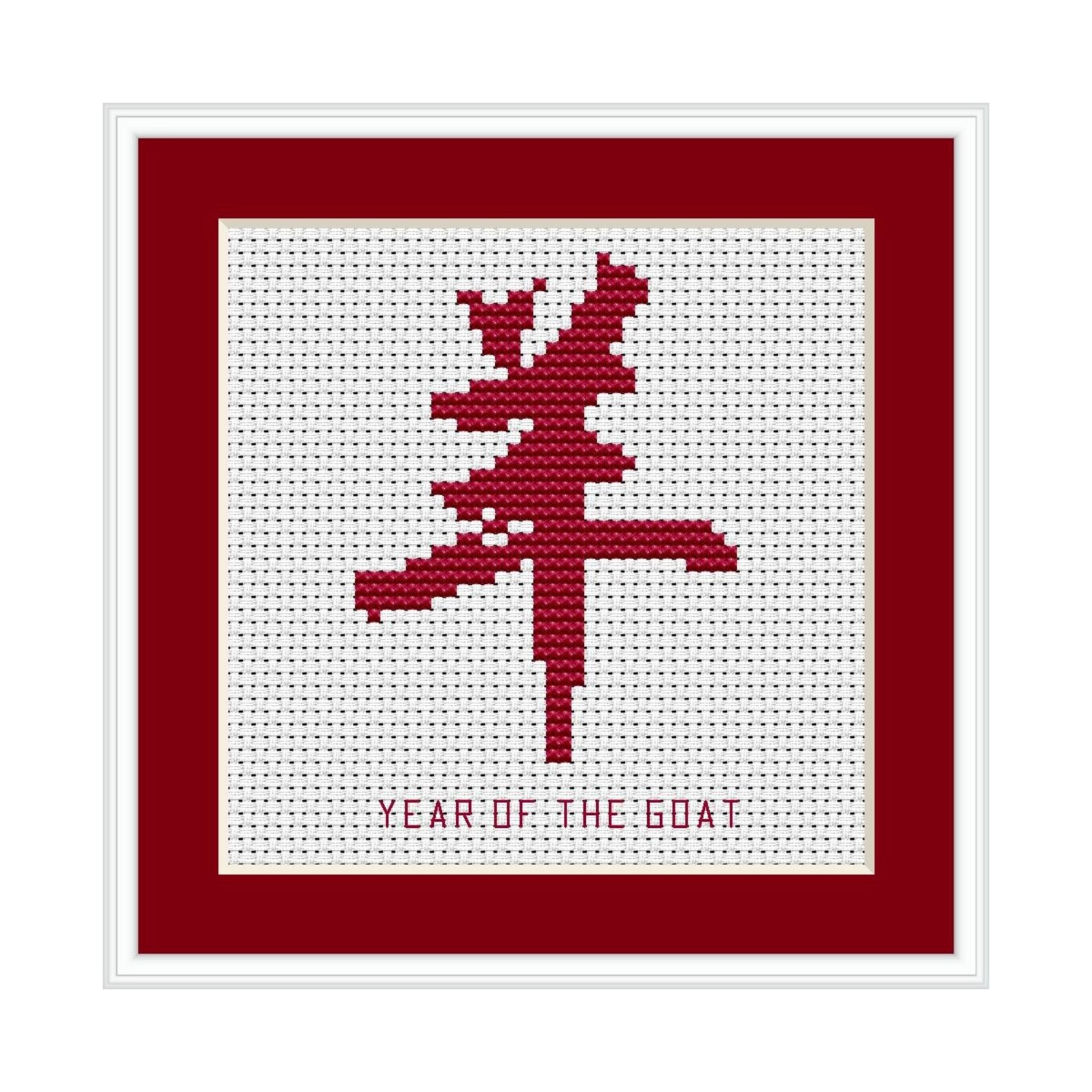 Year Of The Goat Chinese Zodiac Cross Stitch Chart Etsy UK