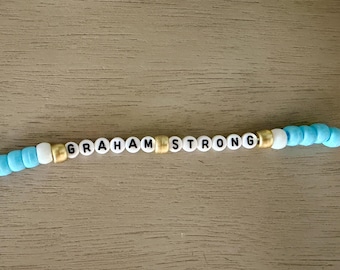 Graham Strong – Pulsera de cuentas – Joyería de apoyo y concienciación sobre el cáncer infantil