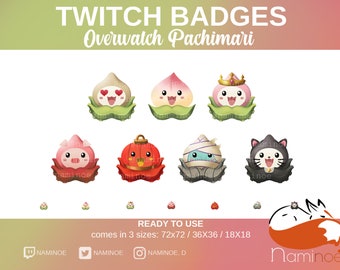 Badges Twitch Pachimari, sous-badge Twitch Overwatch, badges twitch bits, badges streaming