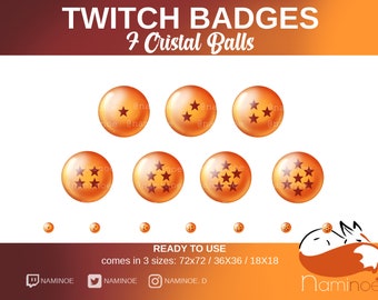 Insignes de contraction de Dragonball, insigne de sous-signal de contraction de cristal, badges de bits de contraction, badges de streaming