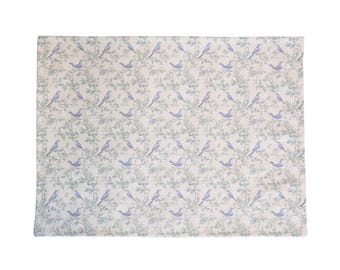 Blue Bird Ditsy Floral Fabric Place Mats Pan Stand Dining Table