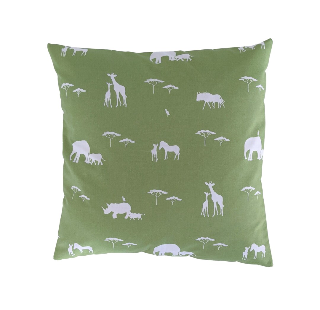 Cushion Cover in Sophie Allport Green Safari 16 Etsy