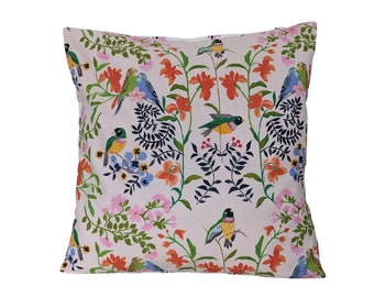 Cushion Cover made with Cath Kidston Paper Birds Fabric 16"