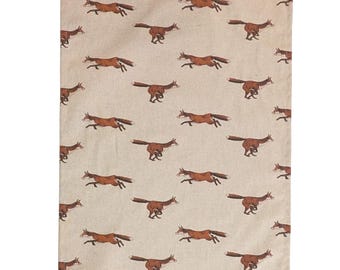 Brown Fox Tea Towel Dish Cloth Kitchen