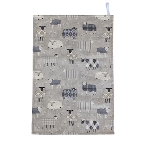 Baa Baa Sheep Grey Tea Towel