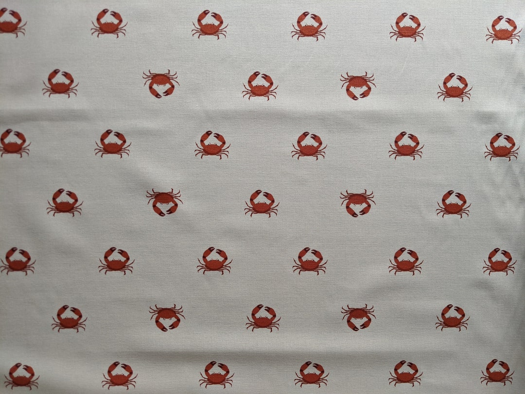 Sophie Allport Crab Cotton Fabric Etsy