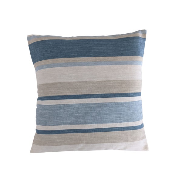 Cushion Cover in Laura Ashley Awning Stripe in Seaspray Blue Cotton 14" 16" 18" 20"