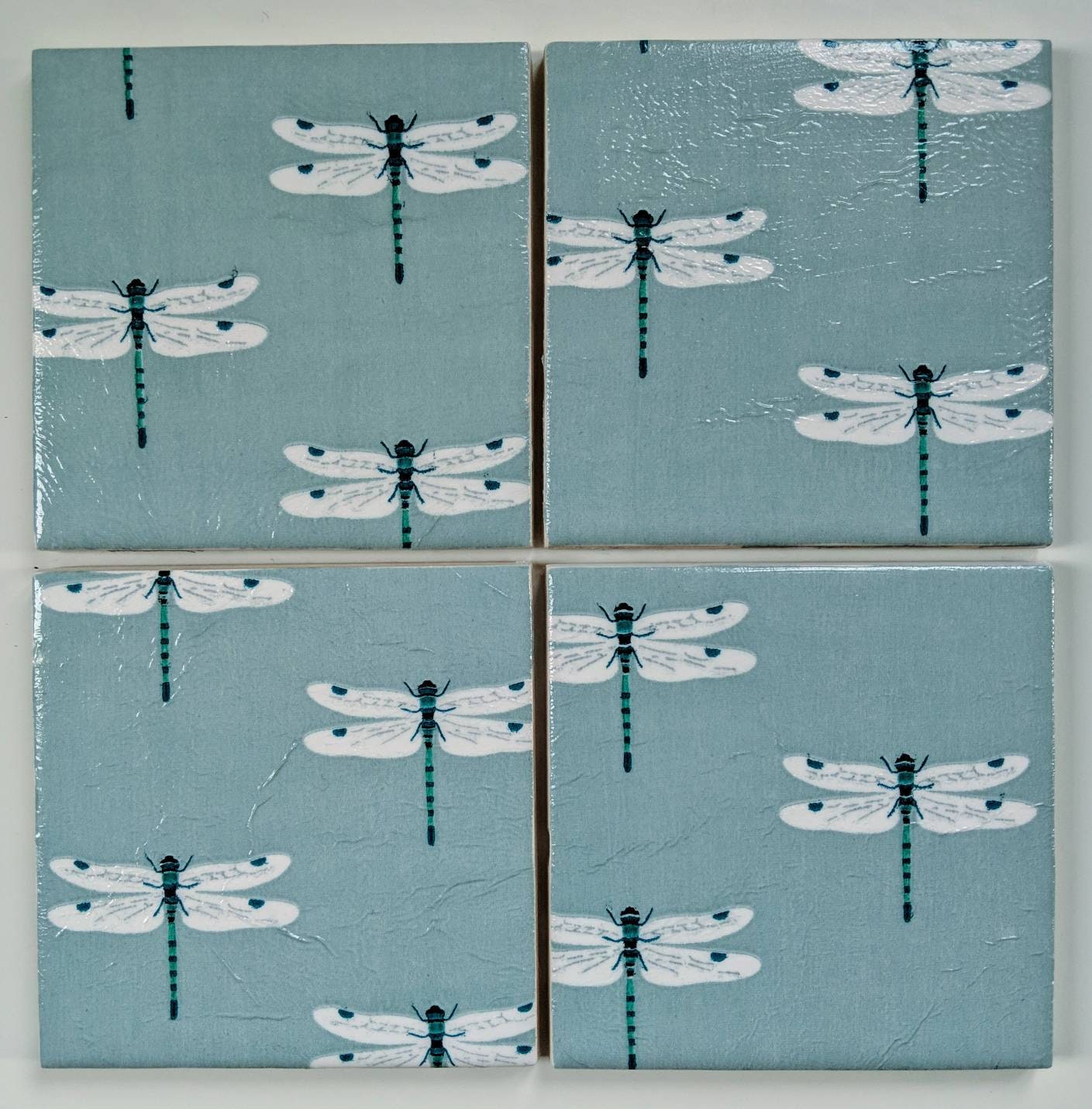 Sophie Allport Dragonfly White Coasters (Set Of 4)