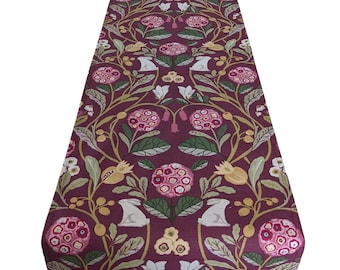 Plum Purple Rabbits Spring Table Runner 39"-98" 100-250cm