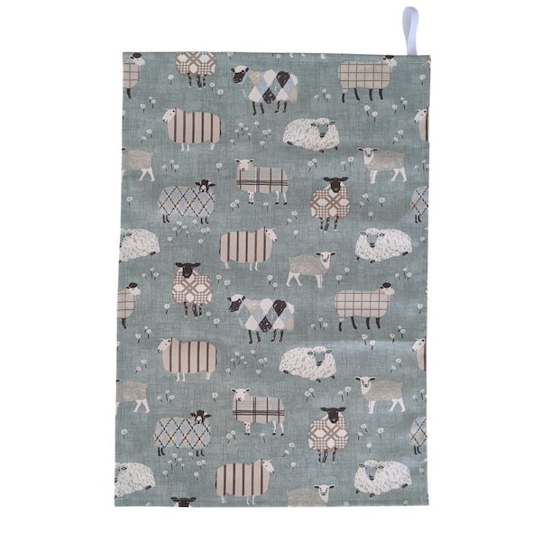 Baa Baa Sheep Light Blue Tea Towel