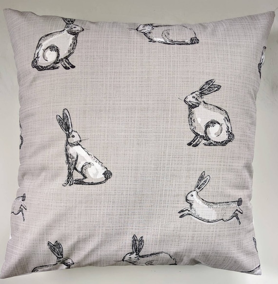 Cushion Cover in Next Hares and Rabbits French Rabbit Pillow Cover featuring a