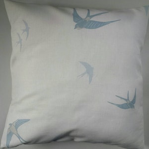 Cushion Cover in Laura Ashley Blue Bird Swallows 14 16 18 20 image 2