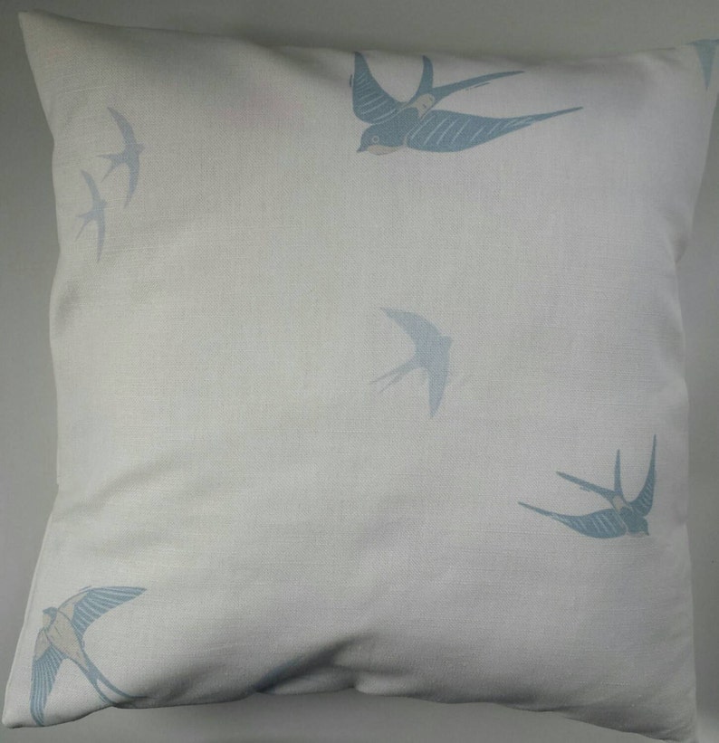 Cushion Cover in Laura Ashley Blue Bird Swallows 14 16 18 20 image 2