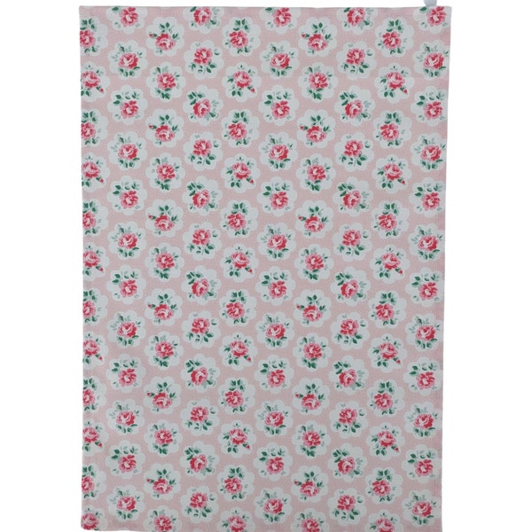 Tea Towel in Cath Kidston Pink Provence Rose Floral