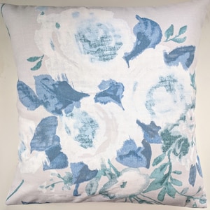 Cushion Cover in Next Teal Roses 16&quot;
