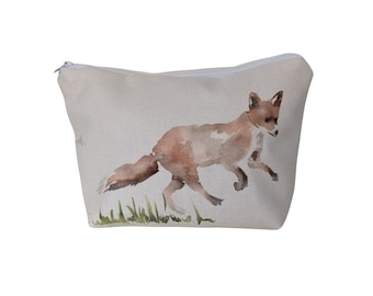 Country Fox Make Up Bag Storage Pouch