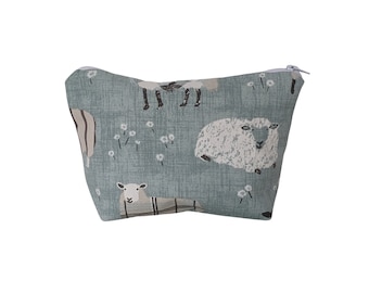 Petit Trousse Maquillage Plage des Chevaux Blancs Femme Sac Cosmétique Sac Rangement Trousse de