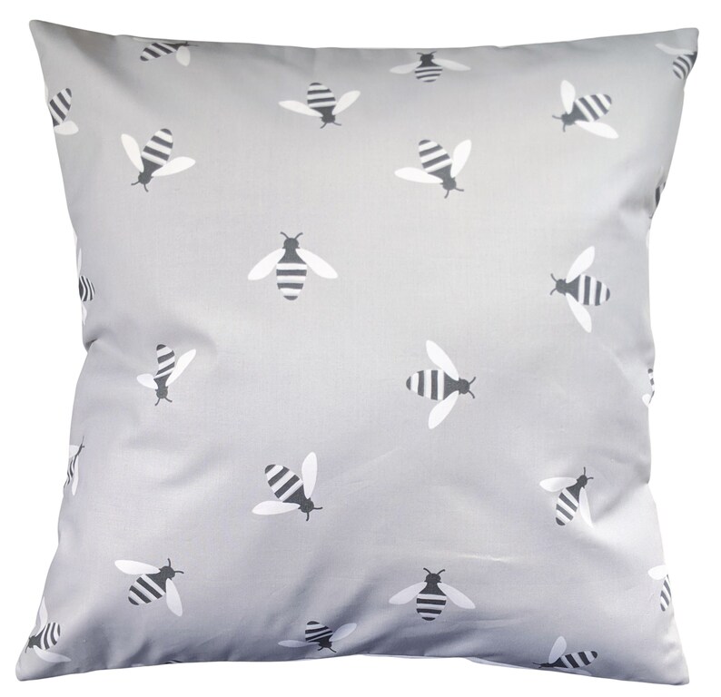 grey bee cushion