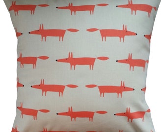 Cushion Cover in Scion Mini Mr Fox Ginger 14" 16" 18" 20"