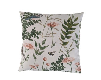British Bird and Bee Spring Cushion Cover 14" 16" 18" 20"
