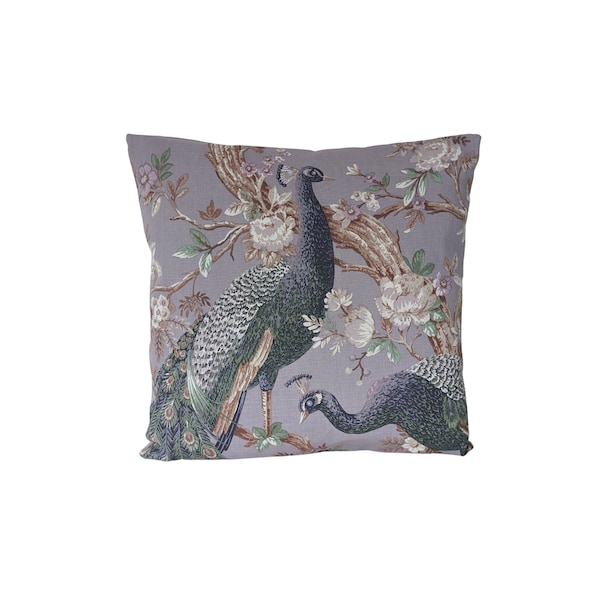 Housse de coussin à paillettes réversibles argent et bleu